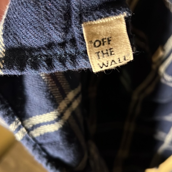 Vans Mens Flannel Shirt Color Blue/White Size Large - Picture 4 of 6